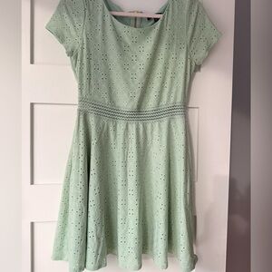 City Studio Light Green Eyelet Kids Dress